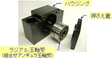 ハウジングに組み込まれた軸受け