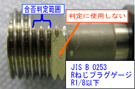 RねじプラグゲージR1/8以下