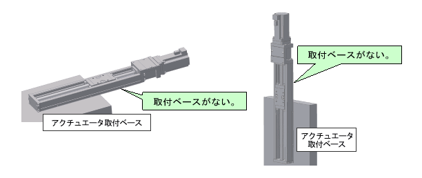 取付ベースがない